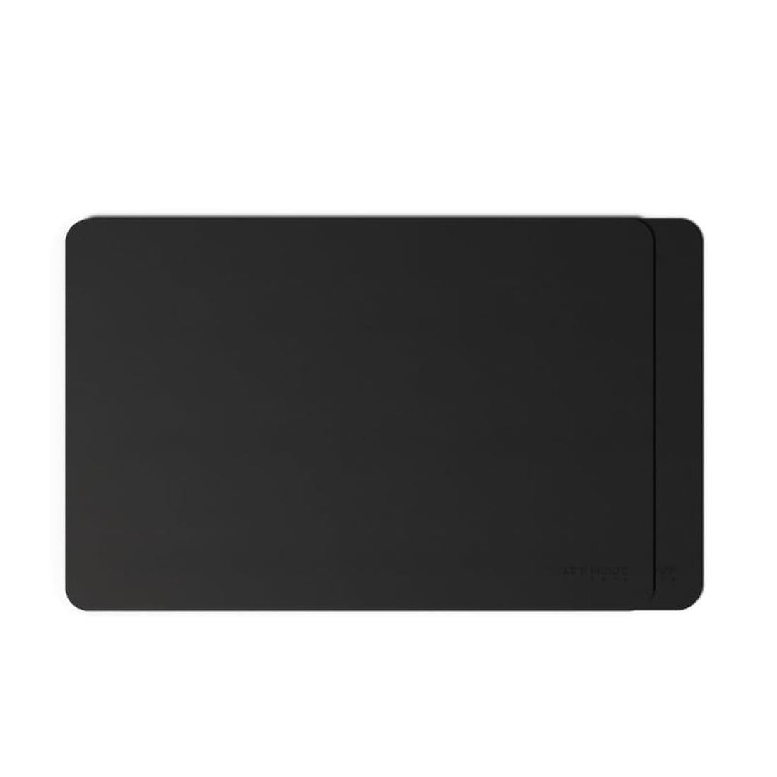 ART MOOD HOME Leather Placemats - Set of 2 Durable Placemats for Dinner Plates and Dining Tables Black 45W x 30L CM
