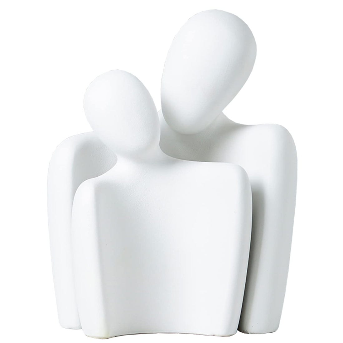 Statue Lovers Decorative Statues Office Decorations Decorative Figurines Decorative Statues Home Modern Living Room to Stand Abstract Sculpture Polyresin Gift Idea (White)