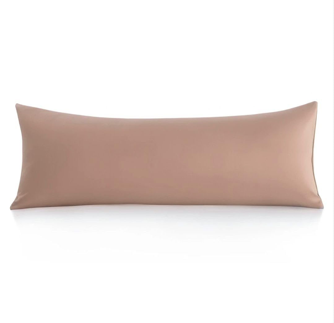 Khoyot Cotton Long Pillow Case 100cm - Cafe