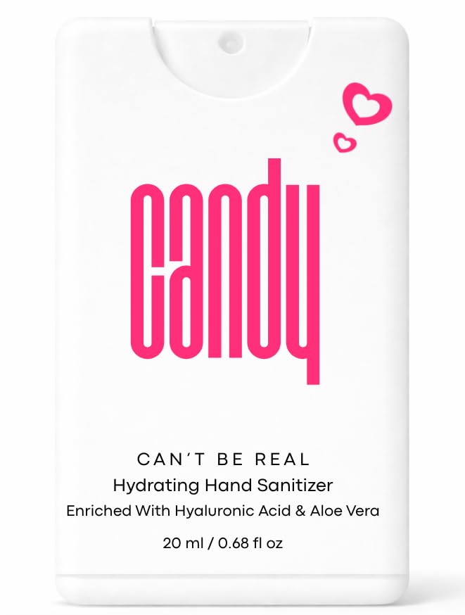 Hydrating Hand Sanitizer Spray, Gentle and Moisturizing, Pocket-size, Travel-friendly, 20ml. (Candy)