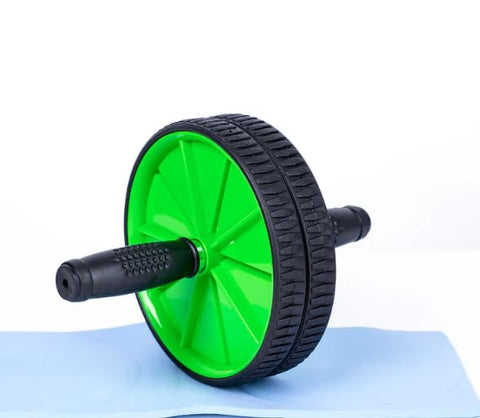 Dual Wheel Ab Roller, YELLOW and Black, Exercise Wheel with Non-Slip Handles for Core Workout