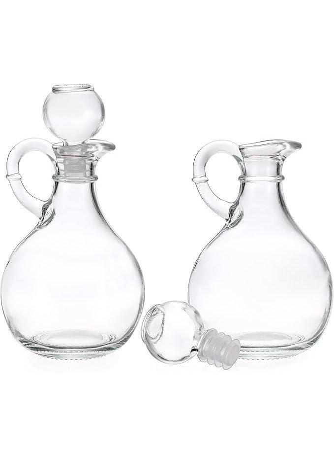 oil and vinegar bottle with a practical pouring cap â€“ 170ml reusable oil dispenser â€“ round jug for dispensing olive oil, vinegar, syrup, and water â€“ stylish and modern kitchen design â€“ 1 piece