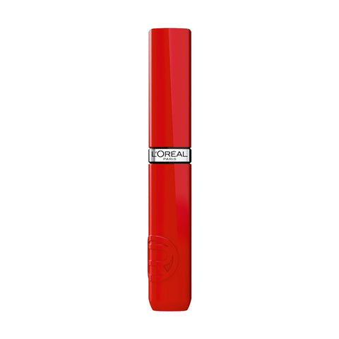 L'Oréal Paris Infaillible Laque Resistance 410 ROUGE POPPY, Smudge-proof Lipstick with Long-Lasting Shine - For Up to 16H Hold, 4.3 ml