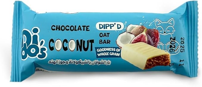 Dido`s Chocolate dipp'd coconut oat bar -55g *12pcs