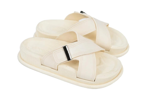 Project Z Women's "Queen" Slippers - Modern X-Strap Design with Metal Buckle, Comfortable Medical Sole Slipper, Super Flexible EVA Material, Perfect for Summer, Home and Daily Use, Sizes (37-41)