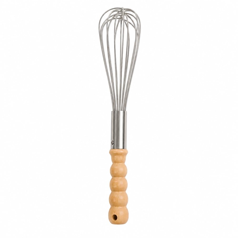 Stainless Steel Kitchen Whisk with Wooden Handle - SK-14