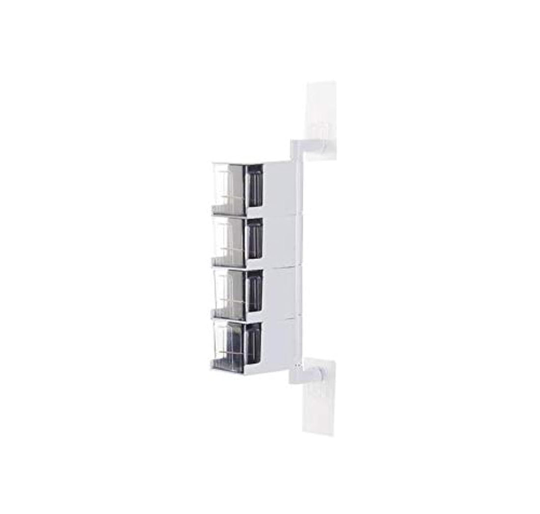 Multi-Tier 360 Degree Rotating Wall Mount Spice Racks Seasoning Storage Box Jars Organizer Condiment Containers Kitchen Tools