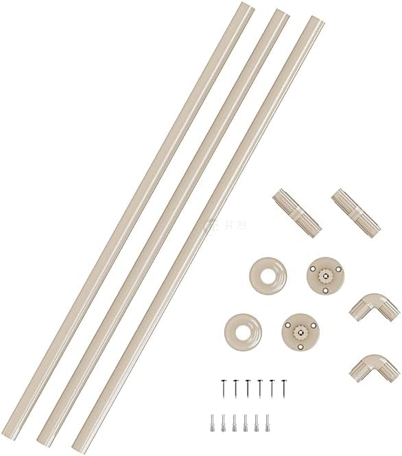 Bathtub Curtain Pipe - Adjustable U-Shaped or Free L 90cm (Beige)