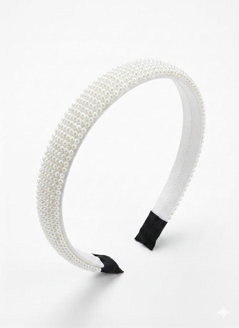 Hair Bands with Pearls Hair Accessories Pearl Headband Black White Hair Band Elastic Headband Hairstyle Aid Fashion Princess Bride Hair Band for Women Girls