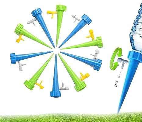 Watering Points 5 Units, Self Watering Points for Plants, Adjustable Release Home Vacation Plant Watering with Slow Release Control Valve Switch for Plants Indoor Outdoor Garden Watering, Non-Stop