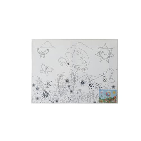 Keep Smiling Butterfly Design Canvas Painting Board, 30 cm × 40 cm Size, Multicolored