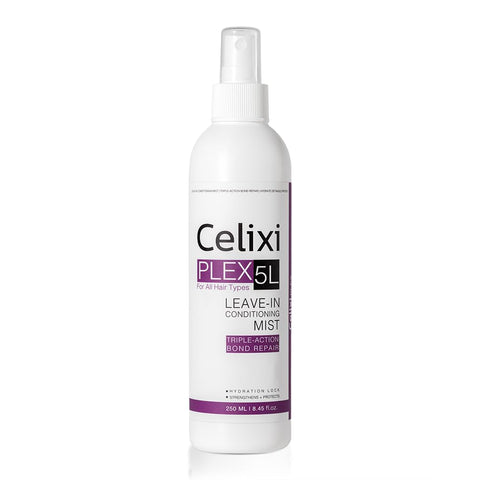Celixi PLEX 5L Leave-In Conditioning Mist, Triple-Action Bond Repair, 250ml, For All Hair Types, Hydration Lock, Strengthens & Protects, Heat & Humidity Protection, Frizz Control