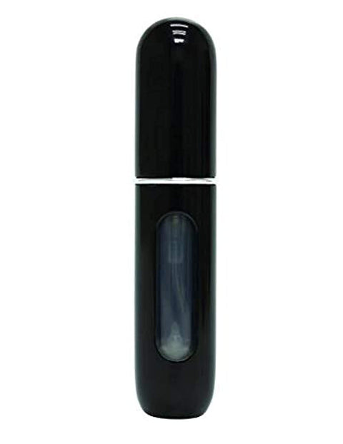 Mini Portable Travel Refillable Perfume Atomizer Bottle Black, 6ml