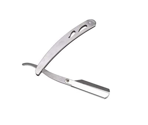 Stainless Steel Straight Edge Barber Razor Folding Shaving Shaver Without Blade