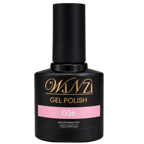 Light Pink Gel Nail Polish 7ML, Soft Solid Pink Soak Off UV LED Nail Gel, Smooth Application, High Gloss Finish, Long Lasting Color for French Manicure, Salon Use and DIY at Home (006)