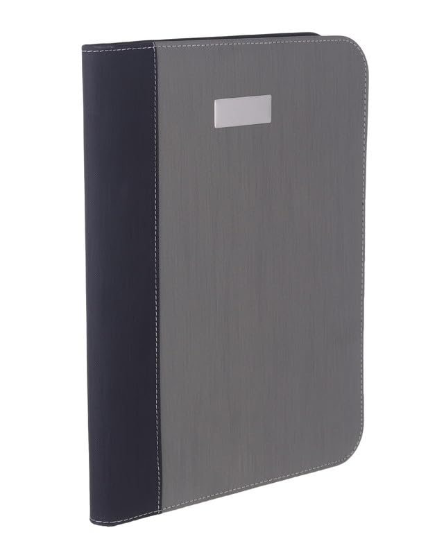 3A Portfolio SX810-4 Leather Zipper Card Holder With Calculator 34X25X2 CM - Grey