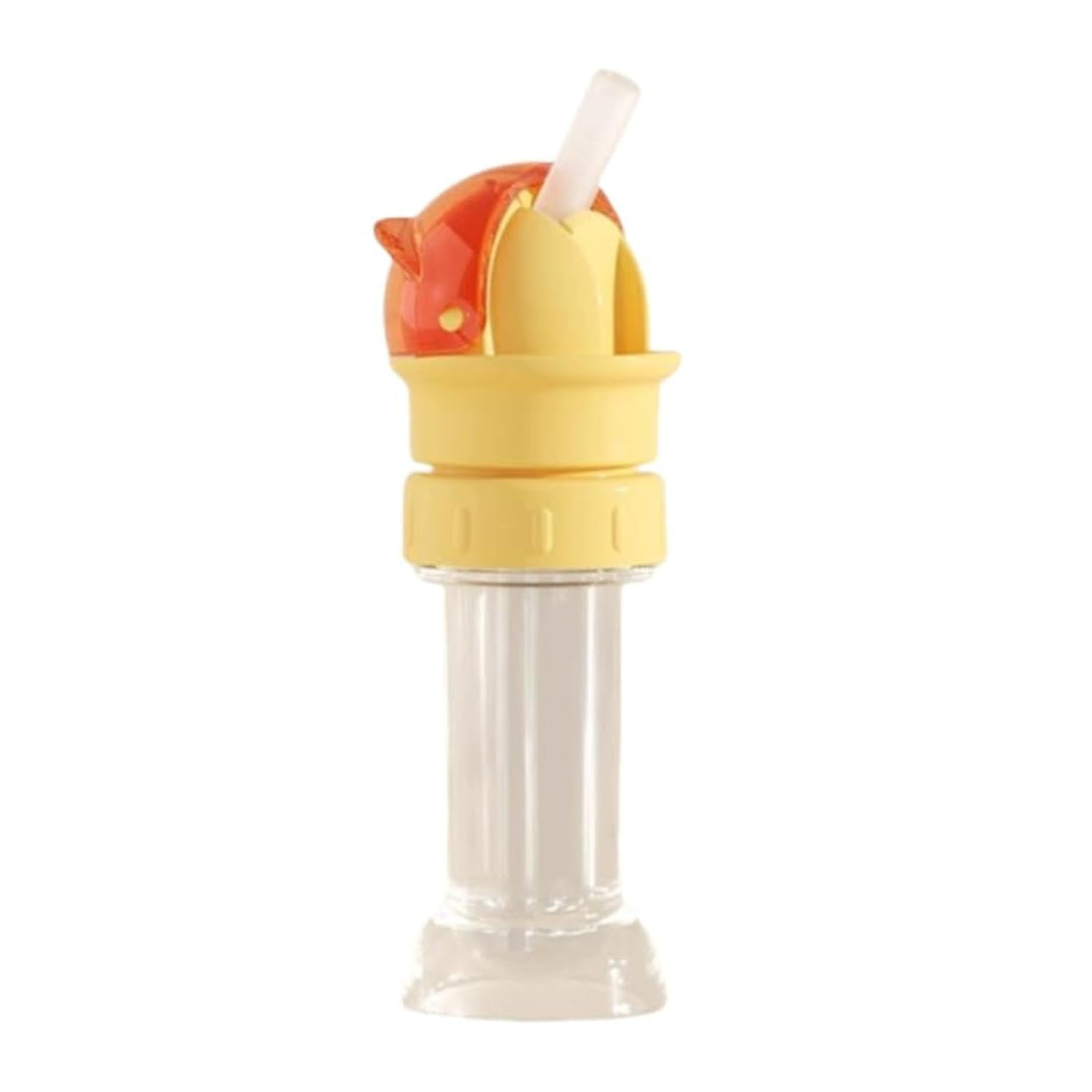 RMISODO 2-in-1 Water Bottle Straw Cap, Spill-Proof Twist Lid, Safe Drinking Straw Cap for Kids and Adults, Portable Mineral Water Drinking Device for Kids and Adults (ORANGE)