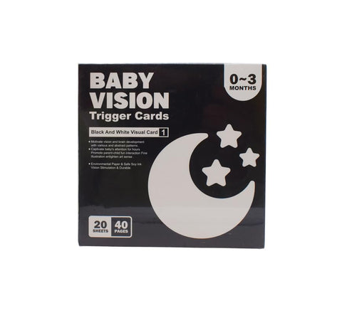 Baby Vision Trigger Cards For Babies, 20 Sheets - Black White - 205