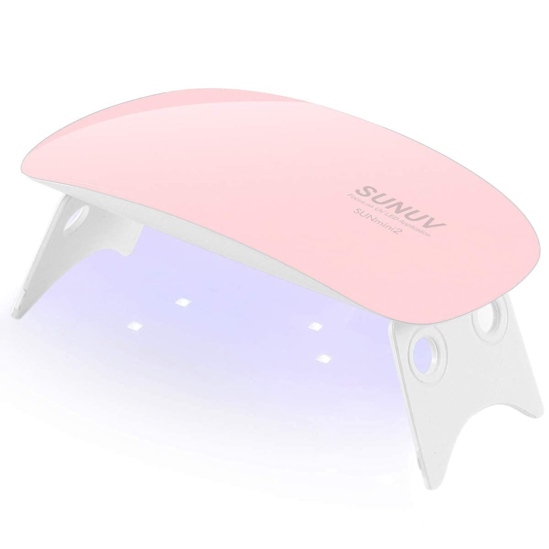 6W UV LED Nail Dryer, Portable Curing Lamp Light Fast Drying for Manicure/Pedicure, 2 Timing Settings 45s/60s, UV Lamp with USB - Pink