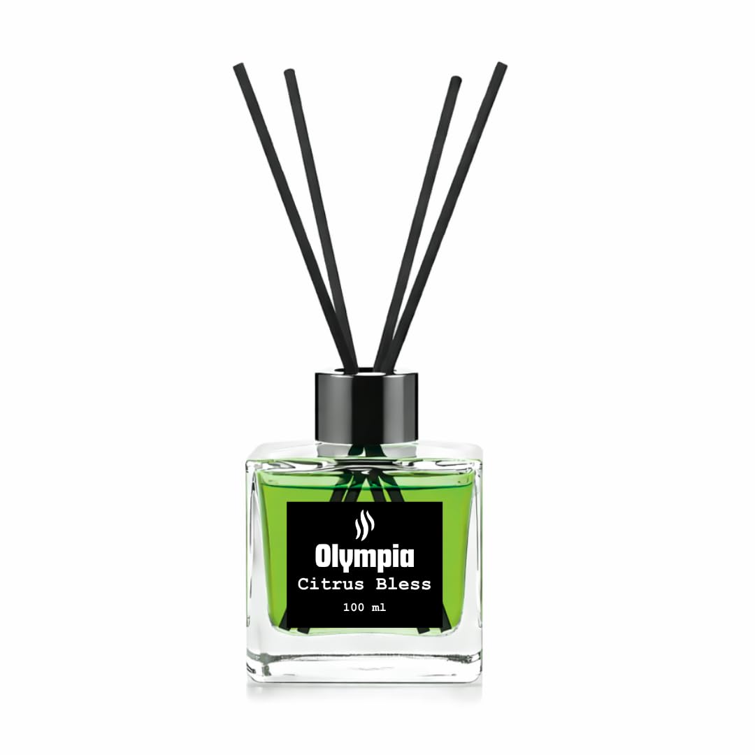 Olympia Diffuser 100ml – Long-Lasting Home Fragrance – Luxury Aroma Diffusers – Fresh, Relaxing & Elegant Scent for Living Room, Bedroom & Office (Citrus Bless)