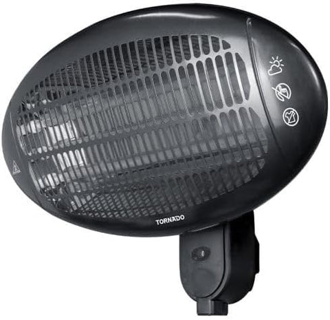 Tornado Halogen Wall Heater 2000 Watt Black THH-2000W
