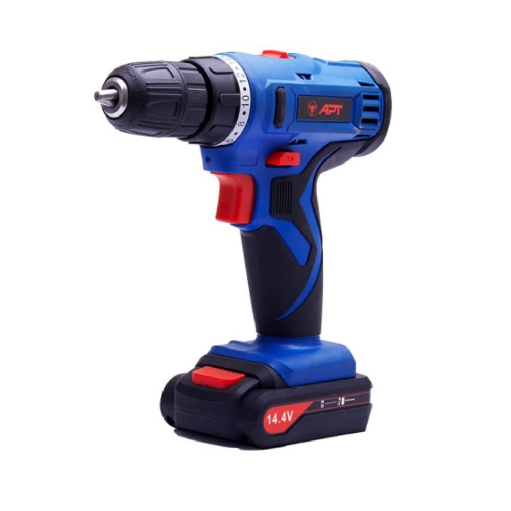 APT DW15310 Cordless Drill Driver 14.4V, 34N.m, High-Performance Electric Screwdriver with Rechargea
