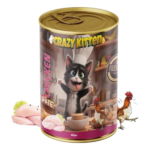 Crazy Cat Patè Kitten Wet Food with Chicken 400G