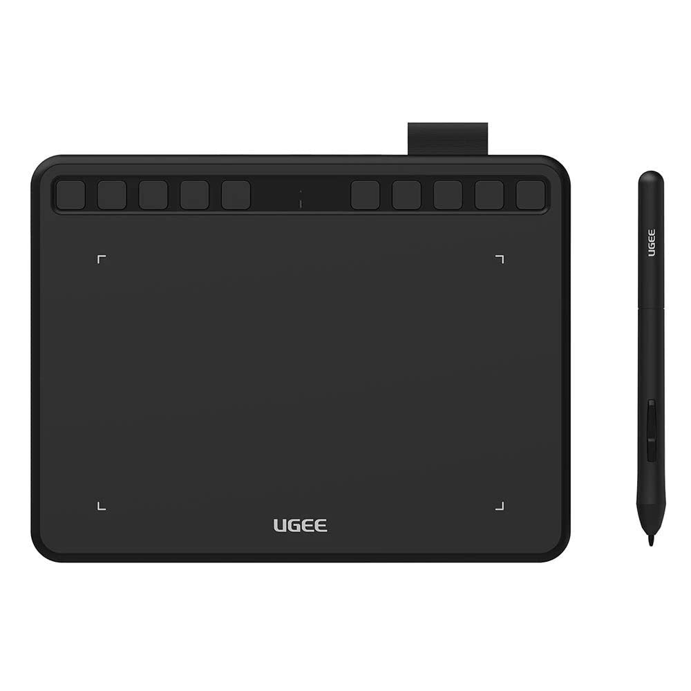 UGEE Drawing Tablet S640 Portable Graphic Tablet 6x4 Inch Digital Art Pad with 10 Hot Keys Support Win/Android/MAC for Sketch/Online Teaching/Note-Taking