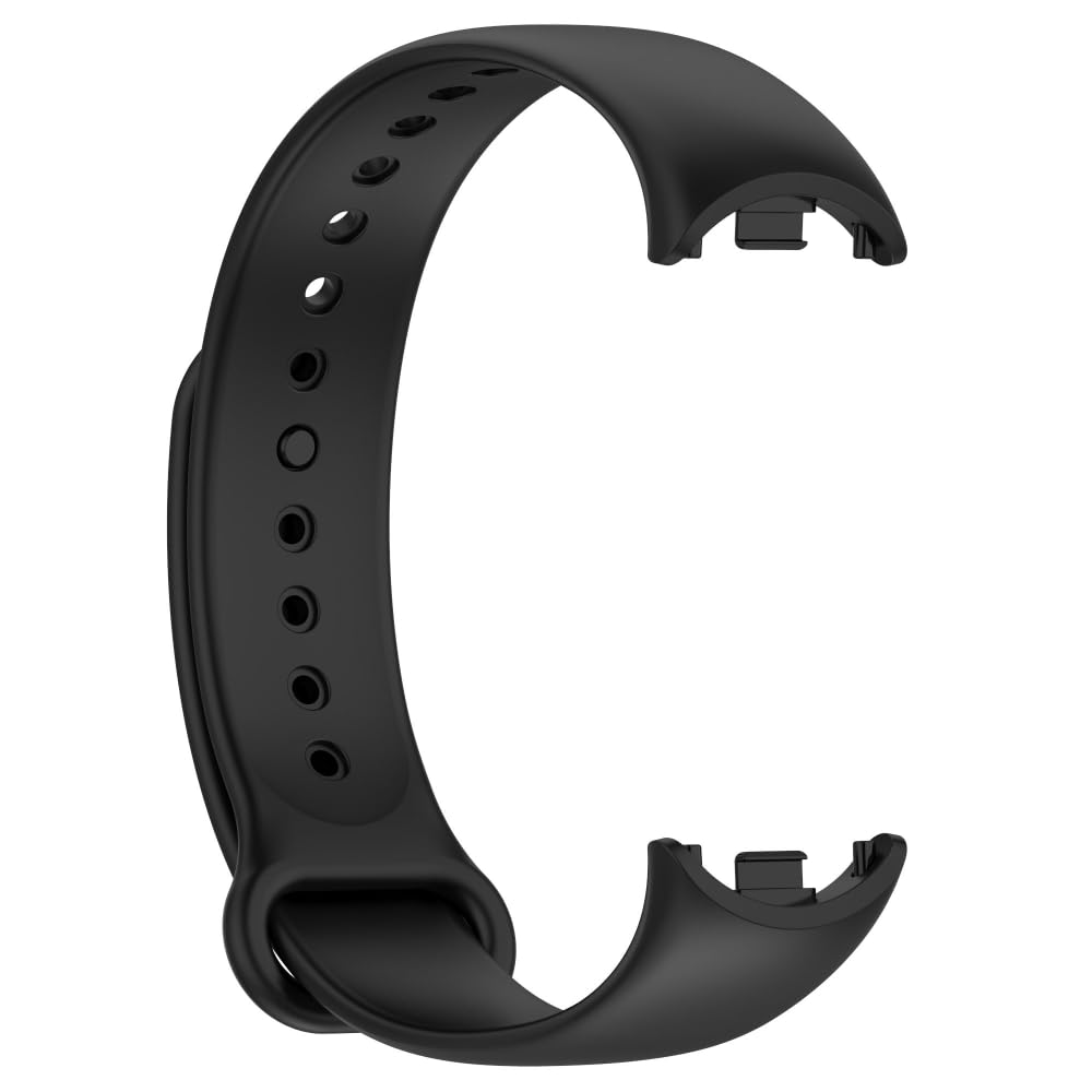 Replacement Bands Compatible with Xiaomi Mi Band 8, Silicone Wristbands for Women Men Black