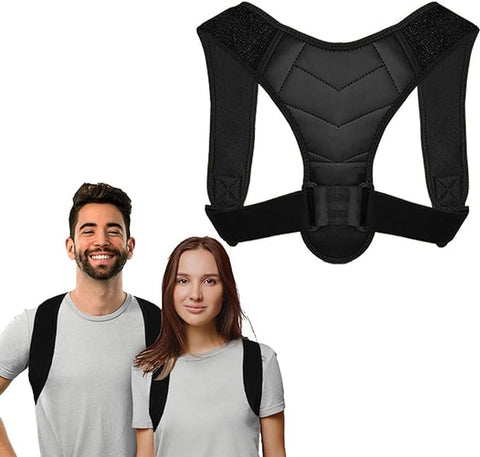 CAZADORA Posture Corrector for Men | Universal Fit Adjustable Upper Back Brace | Clavicle Support | Neck, Back, and Shoulder Pain Relief | Kyphosis Straightener | Spine Support | Vicorrect (MODEL 2)
