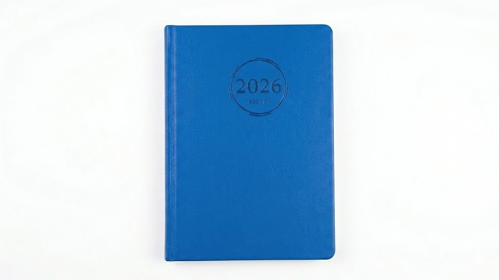 2026 Desk Agenda – Organizing Appointments & Daily & Monthly Tasks – Yearly Agenda – Daily & Business Planner Notebook – Premium Design Elegant Plain Cover 1 Count
