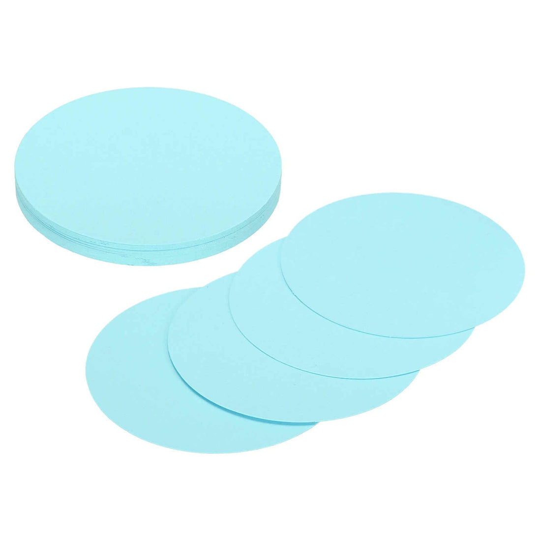 MECCANIXITY 24 Pcs Circle Card Stock, 2 Inch Round Cutouts Paper Thick Cardboard Circles for Crafts Paint Supply DIY Projects Bulletin Board Decor, Light Blue