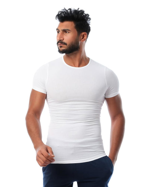 Round Neck - For Men - White