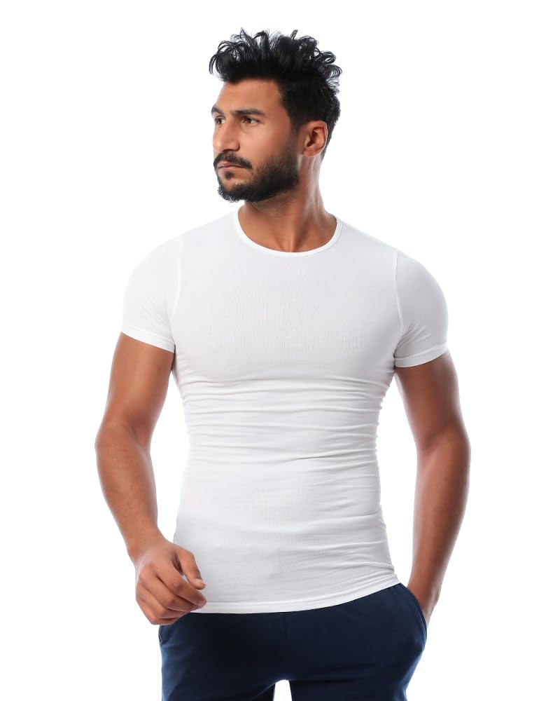Dice Round Neck T-shirt - White (L)
