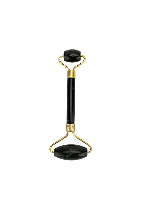 Jade Stone Roller Facial Massager, Black