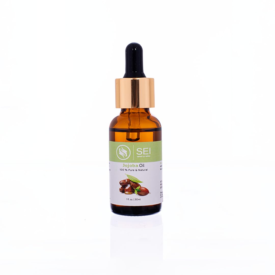 CLQ - SEI Jojoba Oil | Organic Cold-Pressed for Skin | Hair and Face - 100% Pure and Natural Body Oil and Hair Oil - Carrier Oil for Essential Oils, Aromatherapy and Massage Oil | 30ml