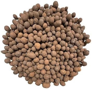 10LBS Expanded Original Clay Pebbles Hydroponics Gardening Leca Clay Grow Media for Orchids,Aquaponics, Aquarium Fish Tank Substrate,8-14mm