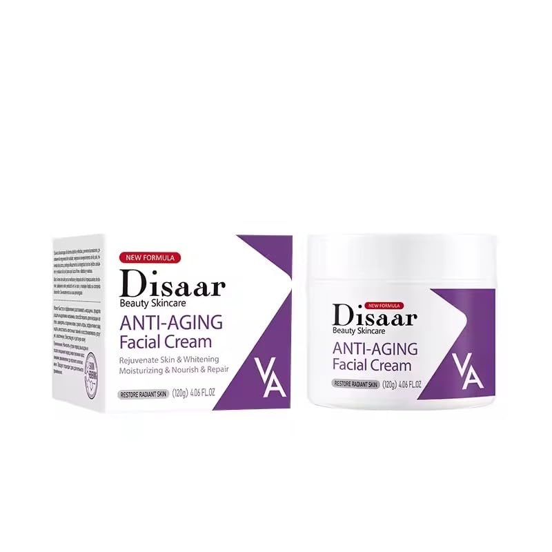 Disaar Anti Aging Cream 120g Moisturizing Whitening Collagen Retinol Skin Rejuvenation Cream with Niacinamide for Hydration and Skin Lightening