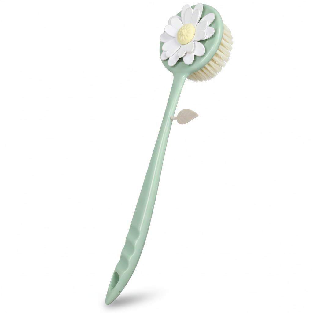 Elegant Rose Bath Brush - Body Scrubber Helps Gentle Exfoliation - Comfortable Use for Soft and Fresh Skin AR