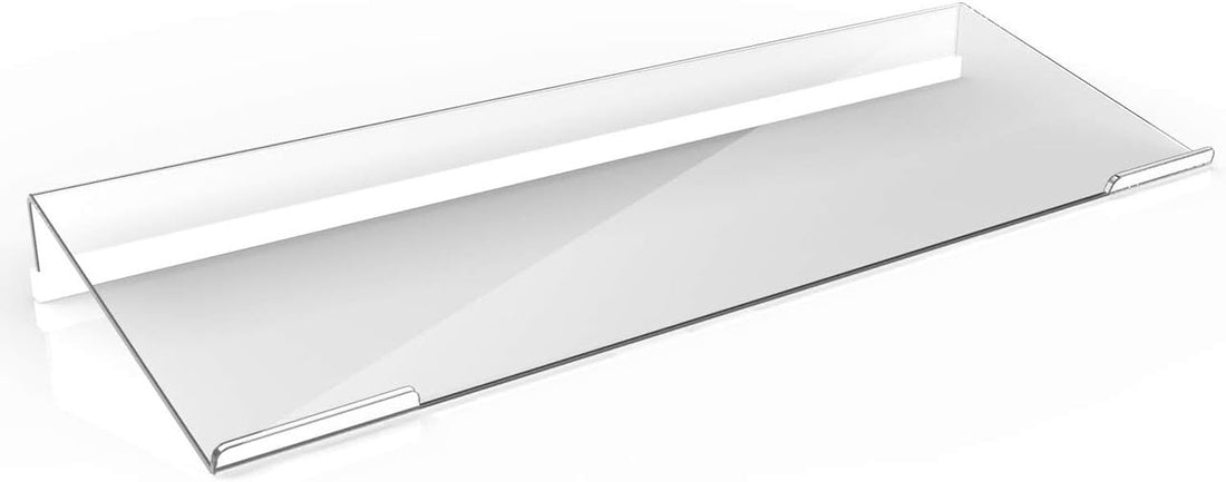 Best Media Acrylic Tilted Computer Keyboard Holder, Ergonomic Typing Stand for Office Desk, Home, School, Clear