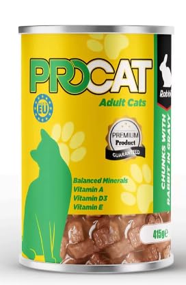 Pro Cat Wet Food For Adult in Chunks in Gravy with Rabbit 415G