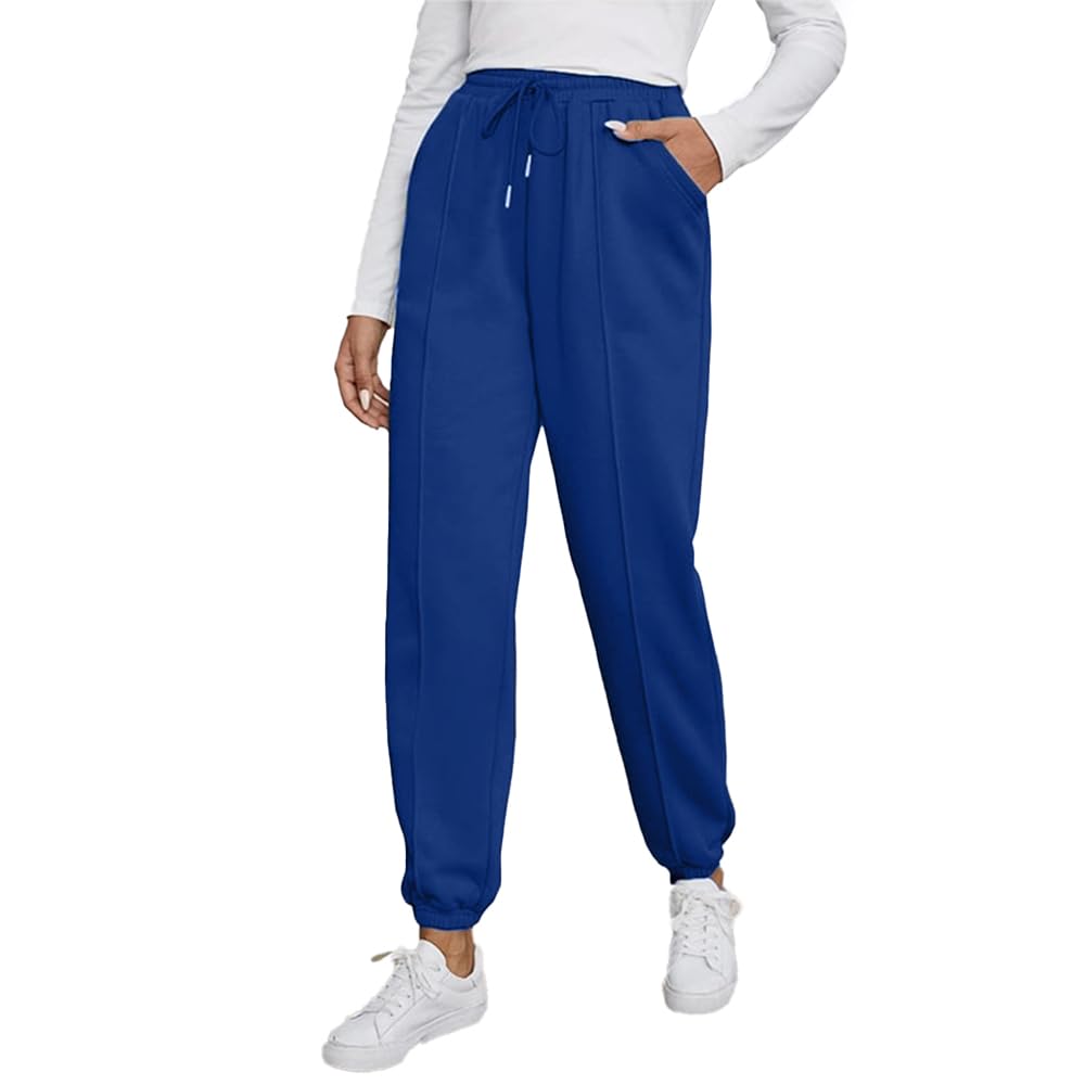 Sport Sweatpants With Line – High Waist - Side Pockets Drawstring Pants Women Sports wear