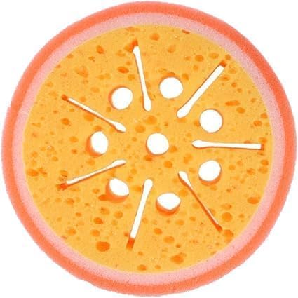 Cleaning Bath Loofah - Creative Fruit Shaped Bath Sponges with Exfoliating Brushes for Kids, for Fun and Gentle Cleansing, Perfect for Making Bath Time Fun.(1 Pack)-orange
