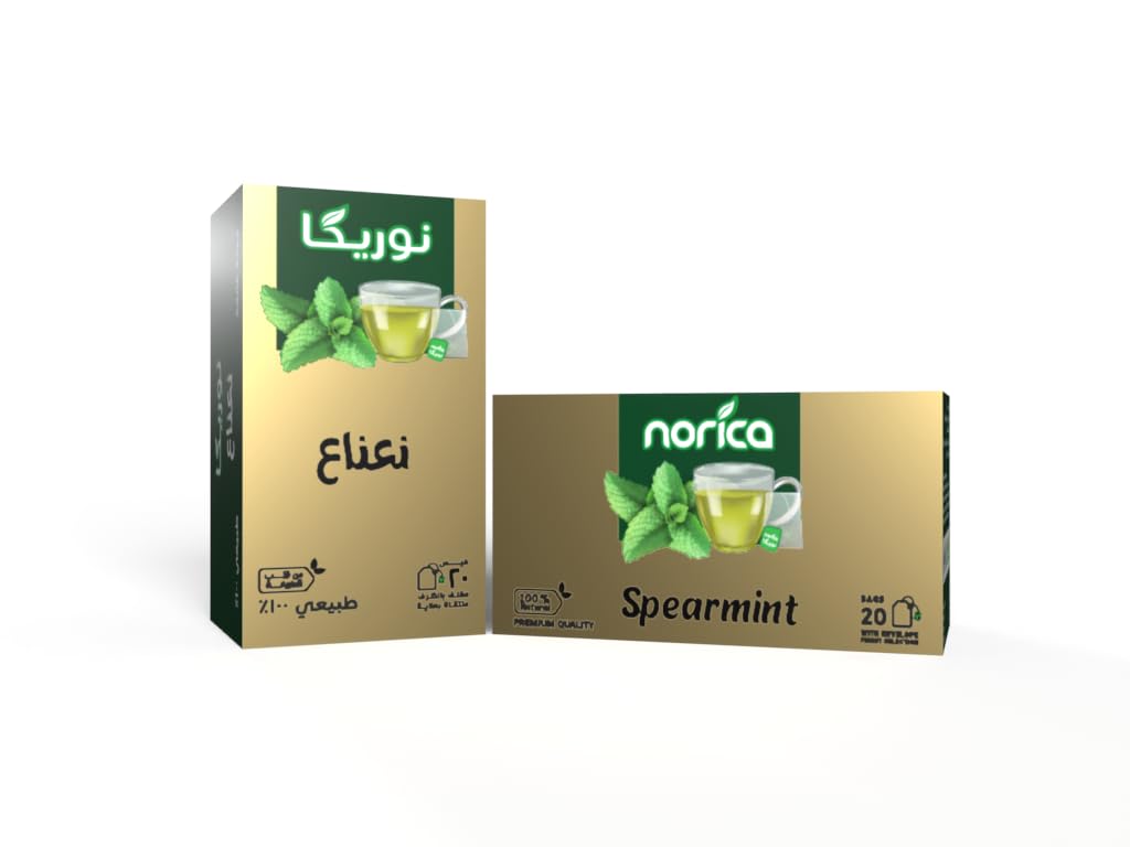 Norica 100% Natural Herbal Dried Mint Tea - 20 Tea Bags