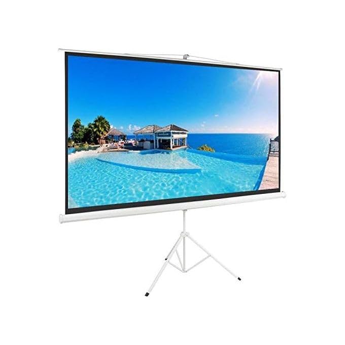 windon Portable Tripod Projector Screen,Surface with Black Frame size 213 * 213cm