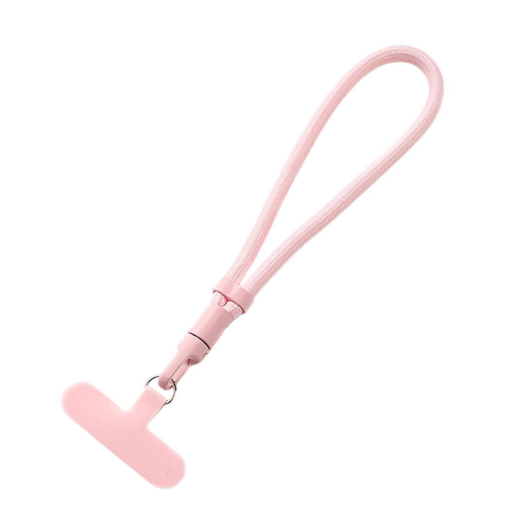 Anti Theft Wrist Phone Holder Cellphone Lanyard Strap Smartphone Strap Safety Tether with Belt Clip Cellphone Mobile Chain Charm (Pink)