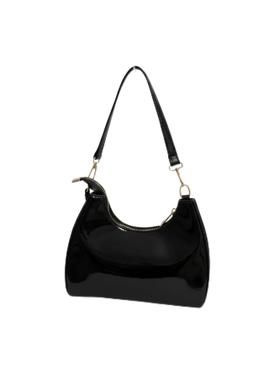 Glitter Leather Crossbody Handbag