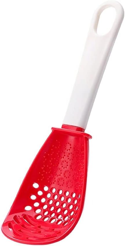 All-in-One Multi-Purpose Kitchen Spoon with Masher, Whisk, Garlic Ginger Grater, Strainer, and Egg Separator for Effortless Cooking and Meal Prep