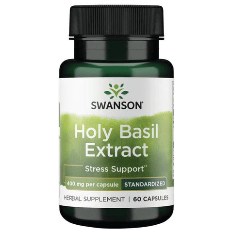 Holy Basil Extract 400mg, 60 Capsules – Natural Adaptogenic Herbal Supplement for Stress, Mood & Immune Support – Non-GMO, Vegan, Gluten-Free – Daily Wellness Formula