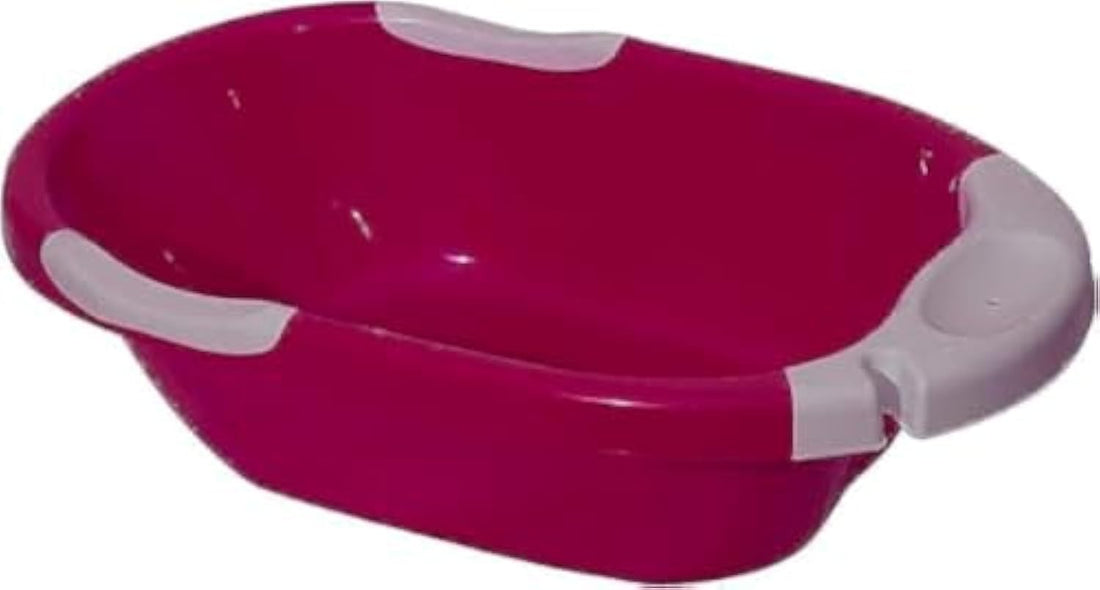 Baby Bath Tub - Pink White PLASTIC